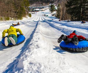 Get out for wild winter fun with the best snow tubing near Boston for families! Photo courtesy of Gunstock Mountain Resort 