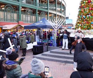 Celebrate the fourth night of Hanukkah at Gallagher Way with ice skating, music, games, and more. Photo courtesy of  Gallagher Way