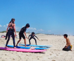 Learn to surf at Montauk's SurfLuca or another surf school. Photo courtesy of the school.