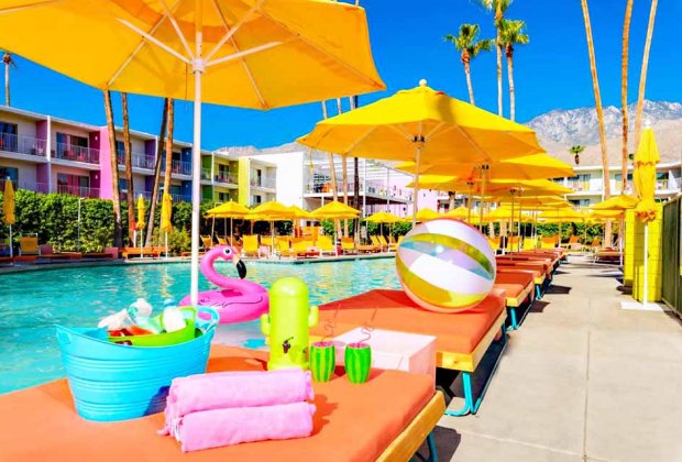 The Saguaro in Palm Springs, California, beckons families with its pool and more. 